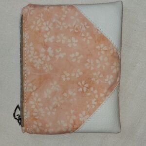 White & Coral Companion Bag